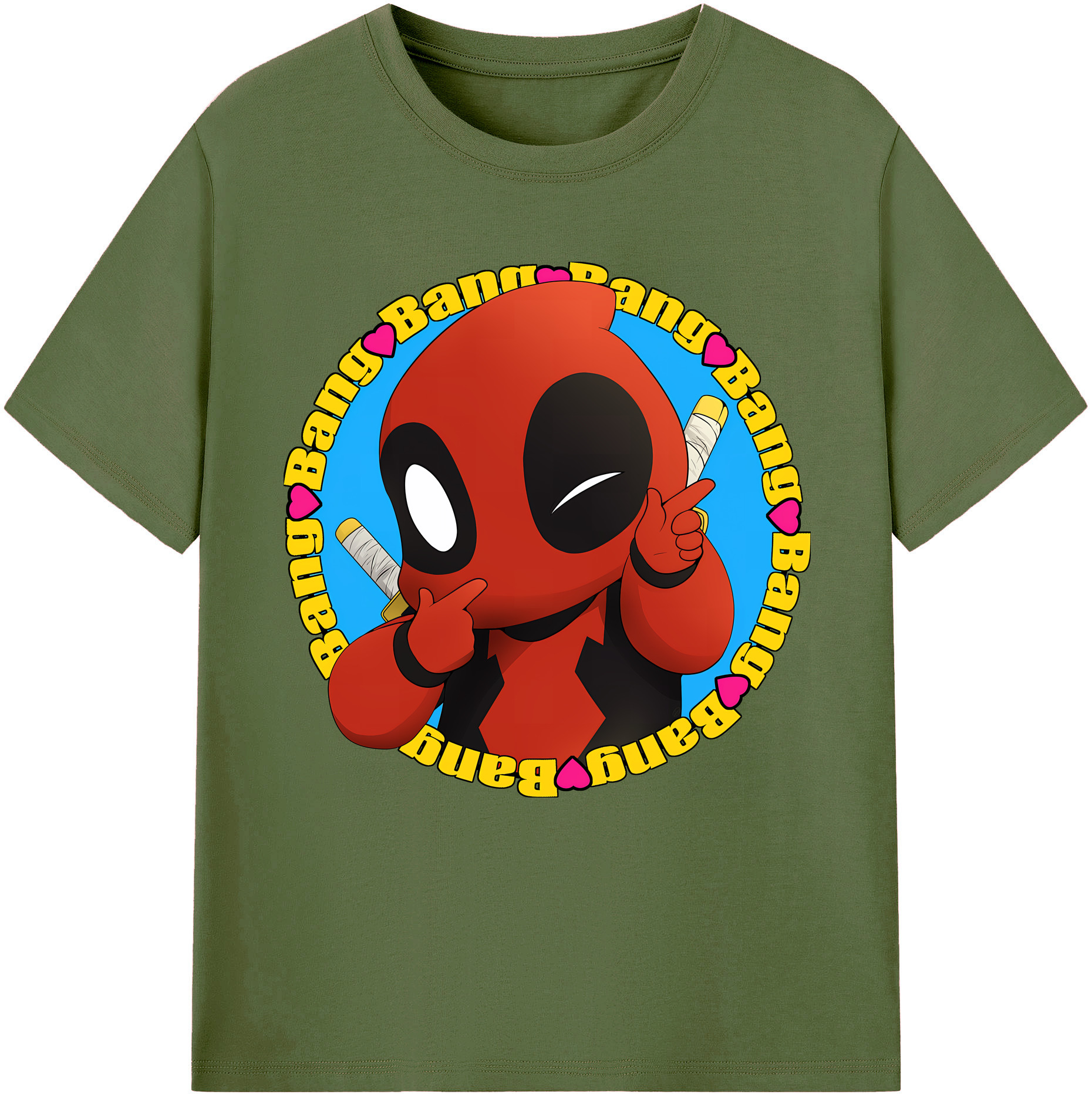 （画像用） Deadpool デッドプール 綿100％半袖Tシャツ（フロントプリント）